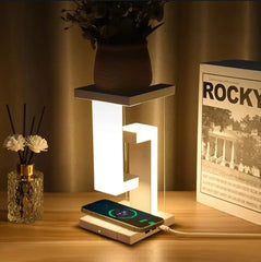 LED Floating Ambient Night Lights - With Wireless charging Desk - Anti gravity Lamp