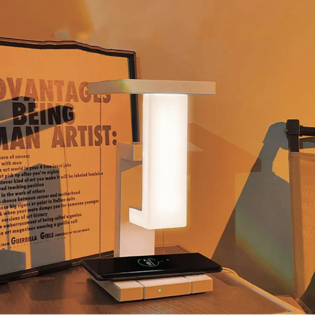 LED Floating Ambient Night Lights - With Wireless charging Desk - Anti gravity Lamp